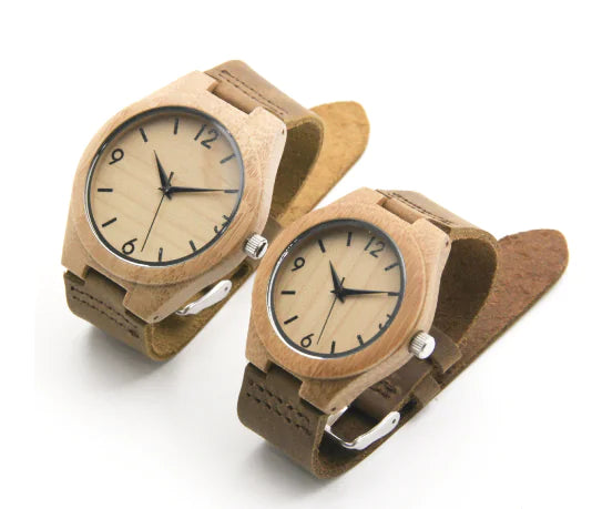 Bamboo Wood Couple Watches for Export