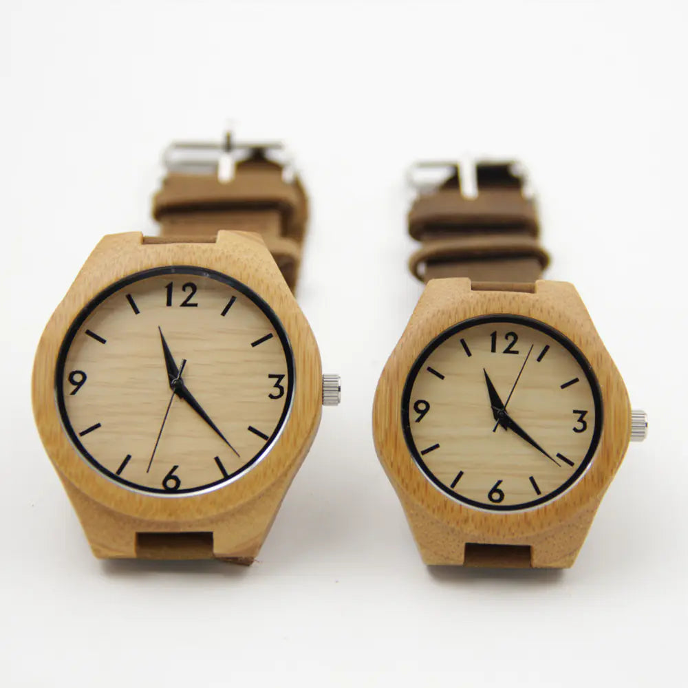 Bamboo Wood Couple Watches for Export
